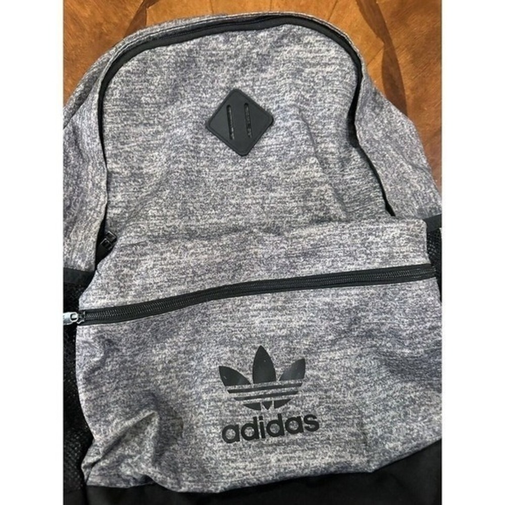 Adidas Originals Backpack Gray Black‎ Laptop School Travel Bag - Picture 6 of 10